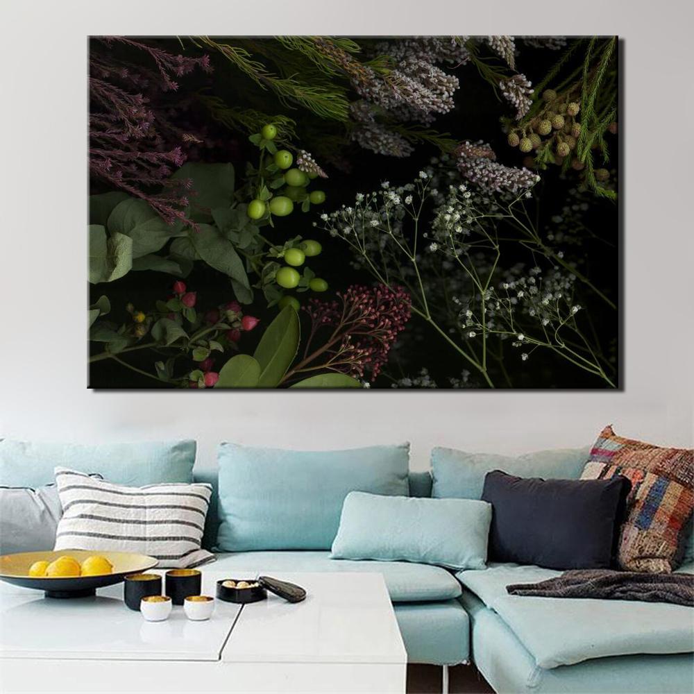Canvas Prints Wall Decor, Modern Landscape Canvas Painting Digital Painted Posters Wall Art Picture for Living Room