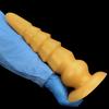 Extra Large Gold Ribbed Silicone Anal Plug Big Penis Realistic Dildo Toy Fisting Huge Dick