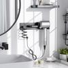 1pc wall-mounted aluminum hairdryer holder, adhesive curling iron holder, hairdressing tool organizer, suitable for bathroom curling irons