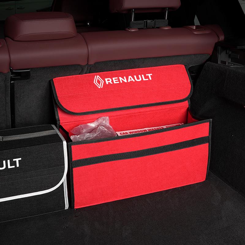 Car Boot Storage Box Storage Organizer Tool For Renault Clio Z Sandero Captur Megane R5 4 E-tech Scenic Austral Rafale Symbioz QM6