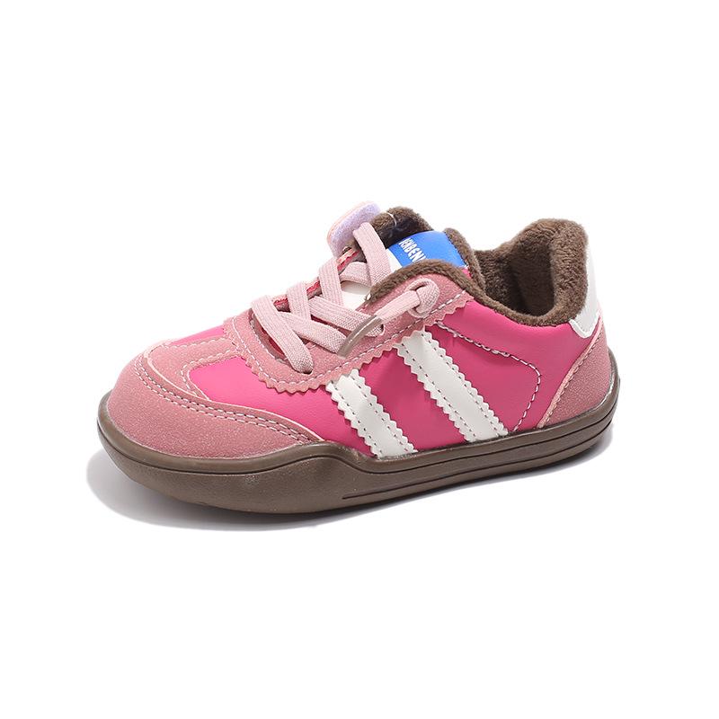 2025 Autumn/Winter Fleece-Lined Sports Shoes for Kids Aged 3-6: Girls' German Trainers & Boys' Casual Shoes