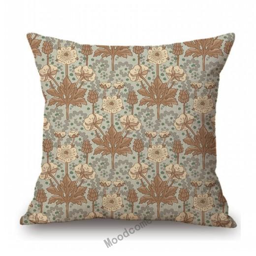British Art Uk Artist William Morris Flower Pattern Floral Design Elegant Home Decorative Sofa Throw Pillow Case Cushion Cover