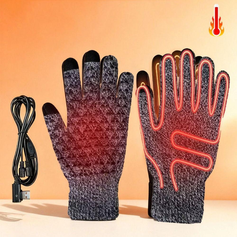 Thickened Electric Heating Gloves Touchscreen Hand Warming Gloves Touchscreen Gloves  Winter