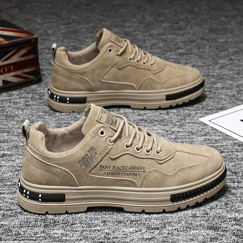 Spring men's shoes new breathable construction site work labor insurance shoes men's trend versatile non-slip sports and leisure board shoes men