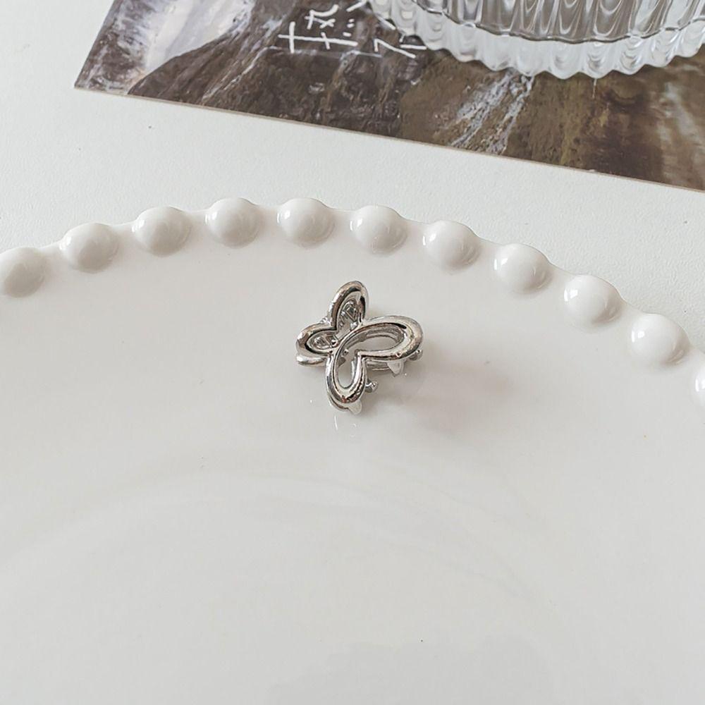 

Сильная застежка-мини-заколка для волос в корейском стиле с боковой застежкой-клипами, модная женская застежка-акула Silver-A