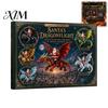 Advent Calendars for Girls Santa Claus' Flying Dragon Journey Calendar, 24 Day Countdown Box, Christmas Calendar 2D Flat Ornaments, Festive