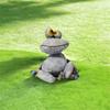 Cartoon Frog Statue Cute Garden Ornament Garden Decoration Animal Sculpture  Children