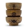 Incense Cone Holder – Wooden Bowl 11x6cm