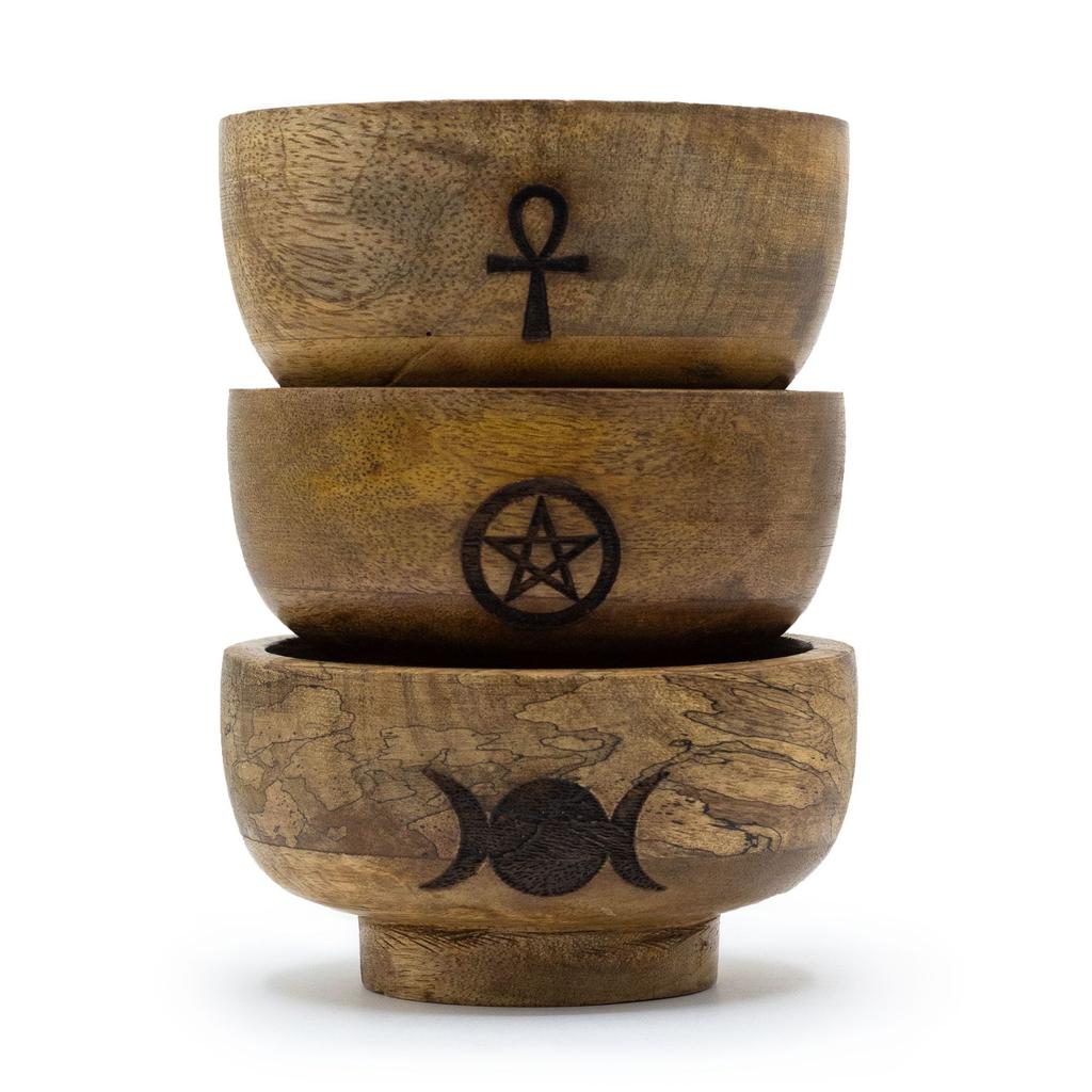 Incense Cone Holder – Wooden Bowl 11x6cm