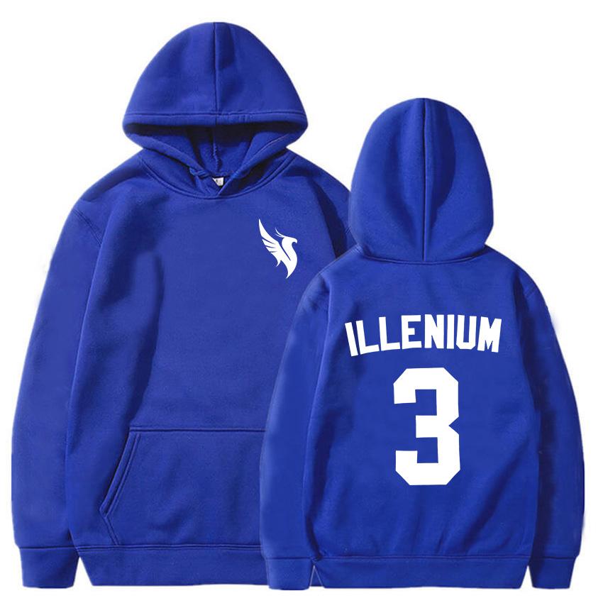 ILLENIUM Print Hoodies Long Sleeve Fashion Winter/Autumn Sweatshirts Fleece Warm Men Women Pullovers Streetwear Graphic Clothing