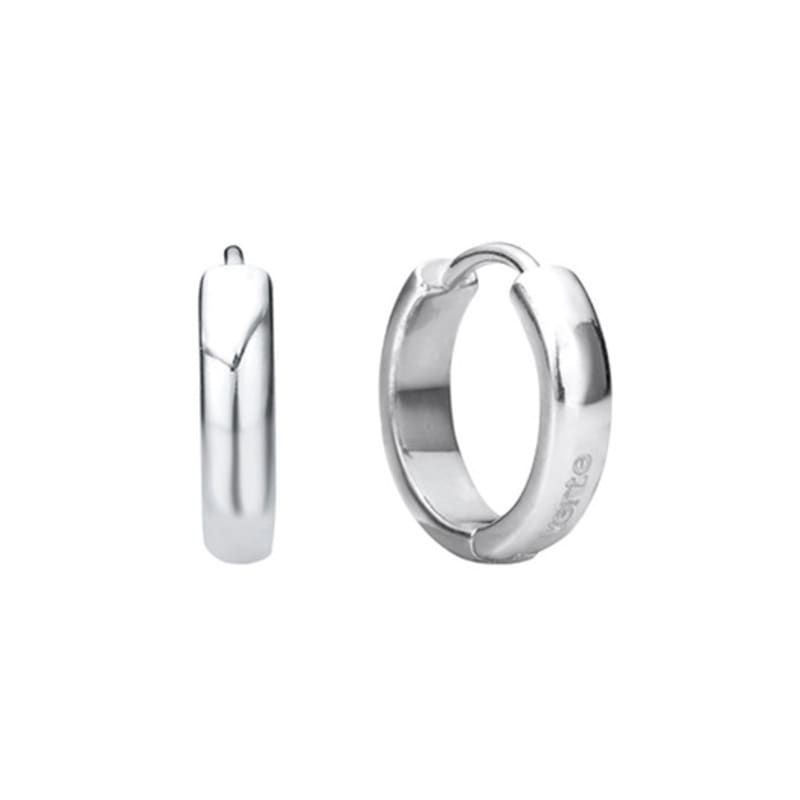 Green [925 Silver] Two.silver.209 / Thick Bun Earring (silver)