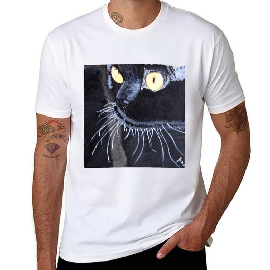 black cat TShirt Plus Size Summer Short Sleeve TShirt