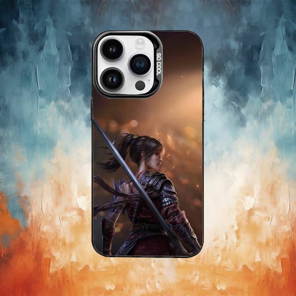 

W-Wuchang F-Fallen Feathers Phone Case For iPhone17,16,15,14,13,12,11 Plus,Pro Max Black Candy Matte Shockproof Cover iPhone15promax