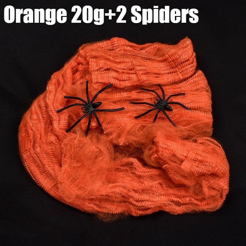 Artificial Spider Web Halloween Decoration Scary Party Scene Props Colorful Stretchy Cobweb Horror House Decorative Accessories