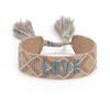 Handmade European Style Embroidered Love Bracelet with Tassels for Girls