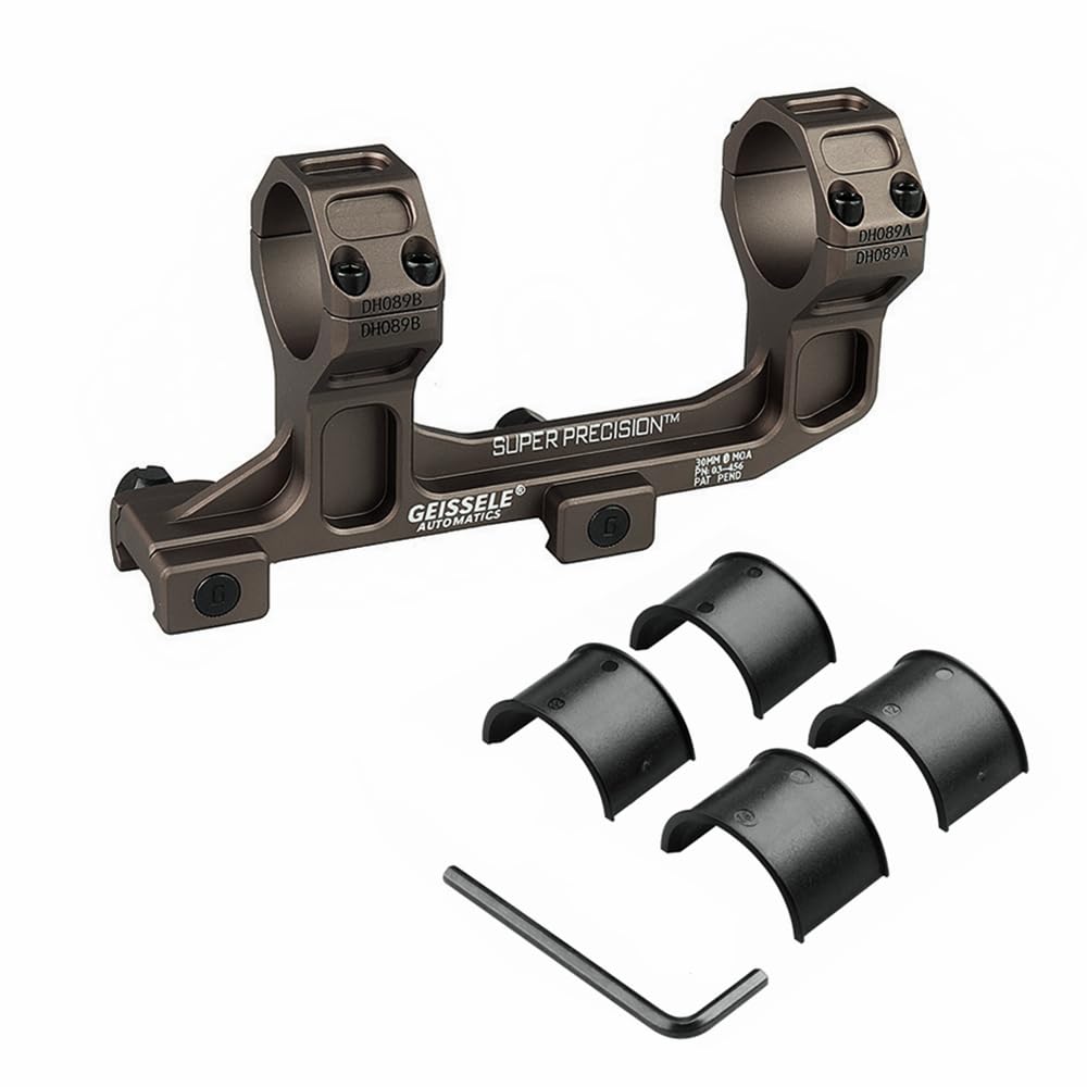 

ProWildGear GEISSELE Type Ring Scope Mount Integrated Optical Sight Mount 20mm Rail Picatinny 30/ 25.4mm (1.93/Dark Brown) [Item]