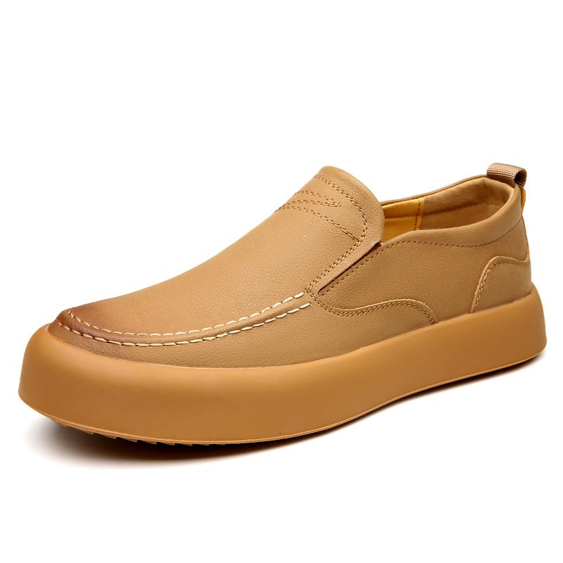 

Fashion Lightweight Man Walking Flat Fashion New Mocasines Crocodile Pattern Mens Loafers Leather Classic Casual Shoes Men Slip-On Shoes 46 жёлтый