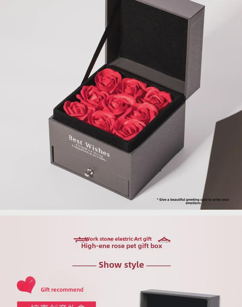 Coffret cadeau Saint-Valentin 520 roses avec collier et bracelet pour petite amie