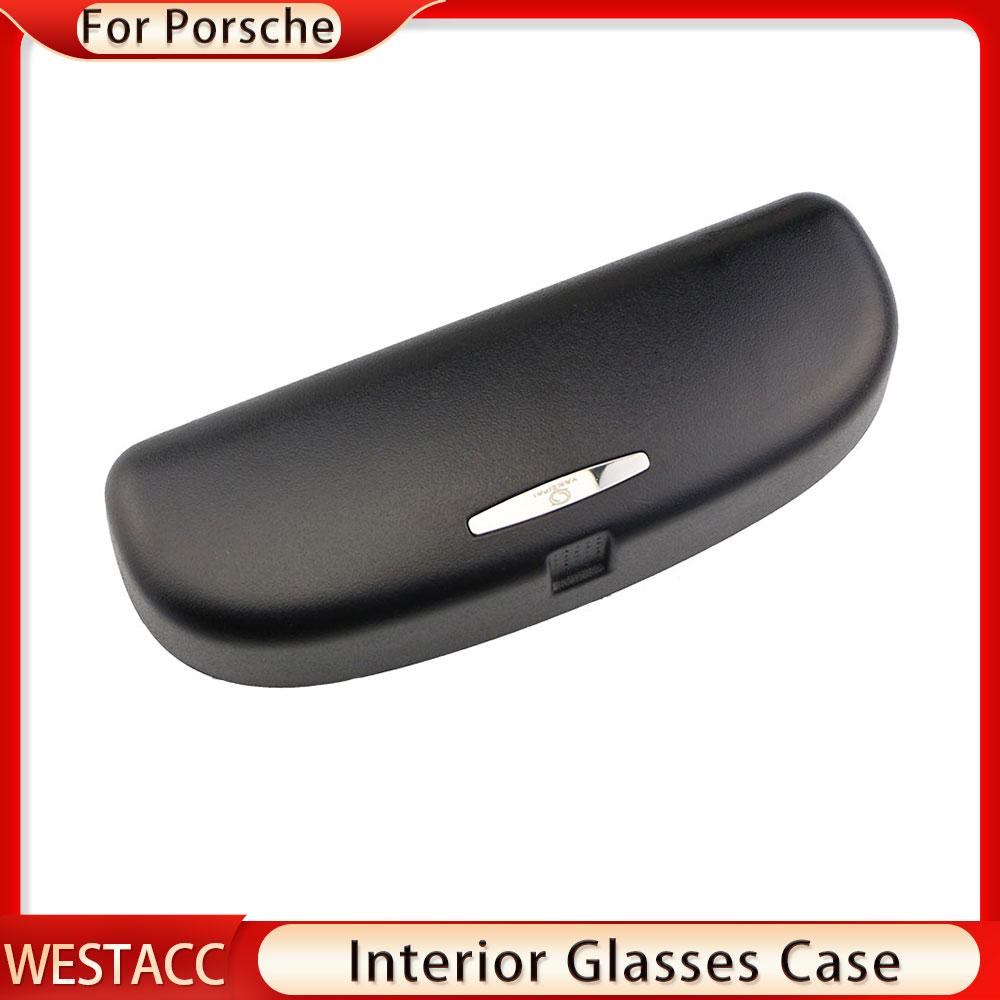 Car Glasse Case Sunglasses Holder for Porsche Cayenne 2018-2022 Macan 2014-2022 Panamera 2017-2022 Storage Box Clip