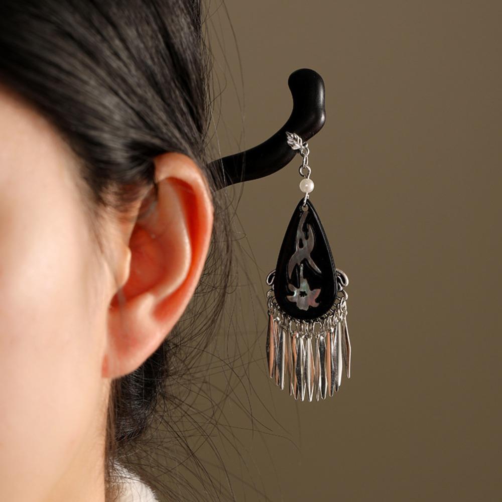 Wood Sandalwood Hair Stick Wooden Hanfu Headwear Chinese Style Hairpin Hairstyle Design Tool