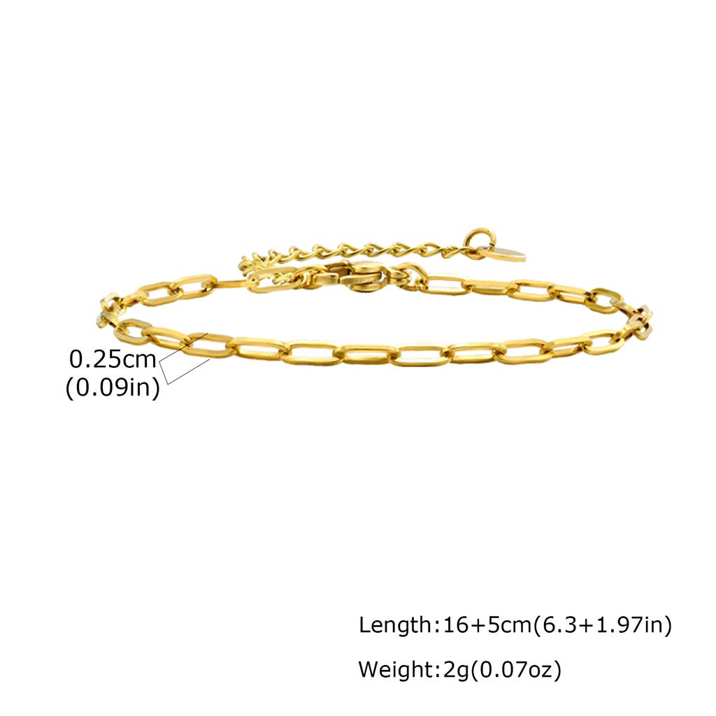 5pcs Bracelet Set for Women, Stainless Steel Stackable 18K Gold Plated Cross Paperclip Cuban Chain Bracelets Stack Waterproof