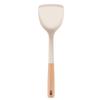 Wooden Handle Silicone Kitchenware Set: Non-stick Spatula & Ladle, High-Temp Resistant Cooking Tools.