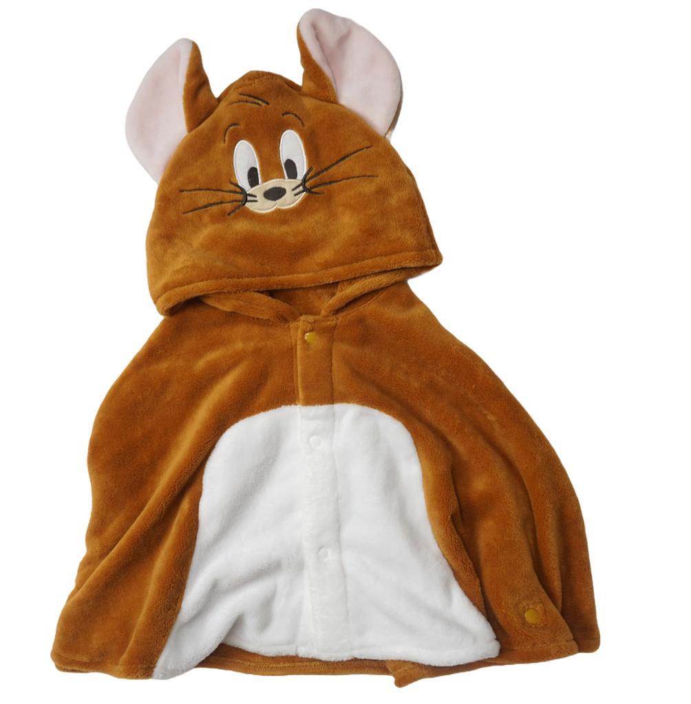 Tom and Jerry Baby Fluffy Sizes and 90cm Poncho/Fleece Outerwear/Cape, 70cm, 80cm,