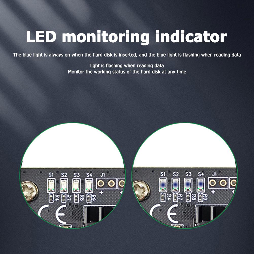 4 Ports SATA III PCIe Expansion Card 6Gbps SATA 3.0 to PCI-e 1X 4X 8X 16X PCI Express Adapter Card Support Win8 Win10 Linux