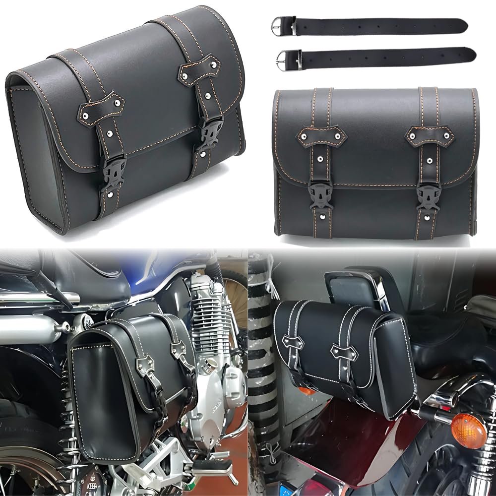 Mellbo Bike Side Waterproof PU for and Small Motorcycle Front Bag Bag, Leather, Bicycles, Motorcycles, Cars,