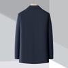 Autumn 2025 Men's Iron-Free Lapel Windbreaker Jacket for Middle-Aged & Elderly - Casual, Versatile, Buttoned Coat