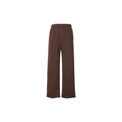 Solid Color High Waist Wide Leg Casual Sports Pants Women Pants Earth-Brown DV7845-227
