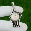 Natural Solar Moss Opal 925 Silver Handmade Wedding Engagement Pendant Jewelry