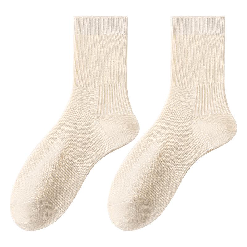 5 Paar Damen Frühling und Herbst Mittelrohr Monat Frotteesocken