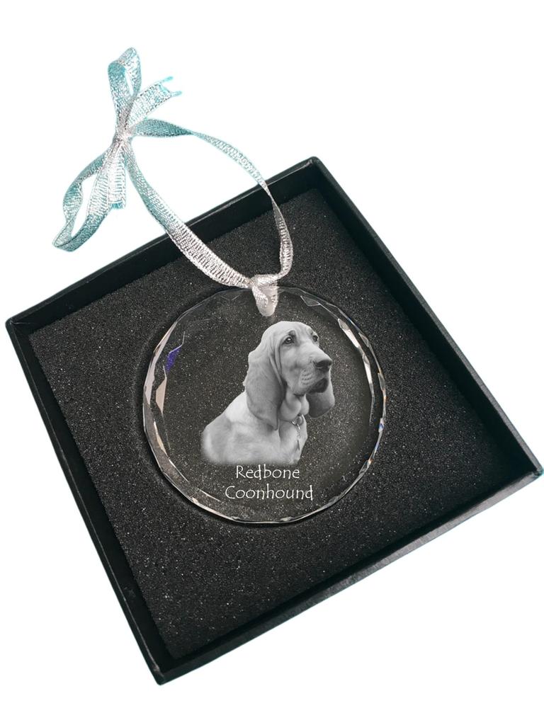 Redbone Coonhound – Crystal bauble with a photo, dog photo in crystal | Art-Dog