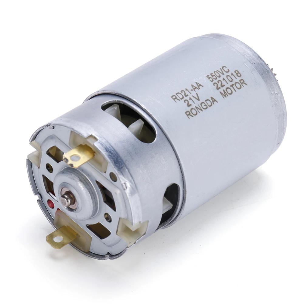 21V 550 Motor Brushed Motor 14 Teeth Mini DC Motor 28000RPM for 4/6 Inch Cordless Lithium Chainsaw Children's Electric Car Motor