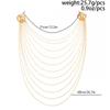 Geometric Multi Layer Metal Tassel Brooch Long Multi-layer Chains Pin Pins Clip  Banquet Party