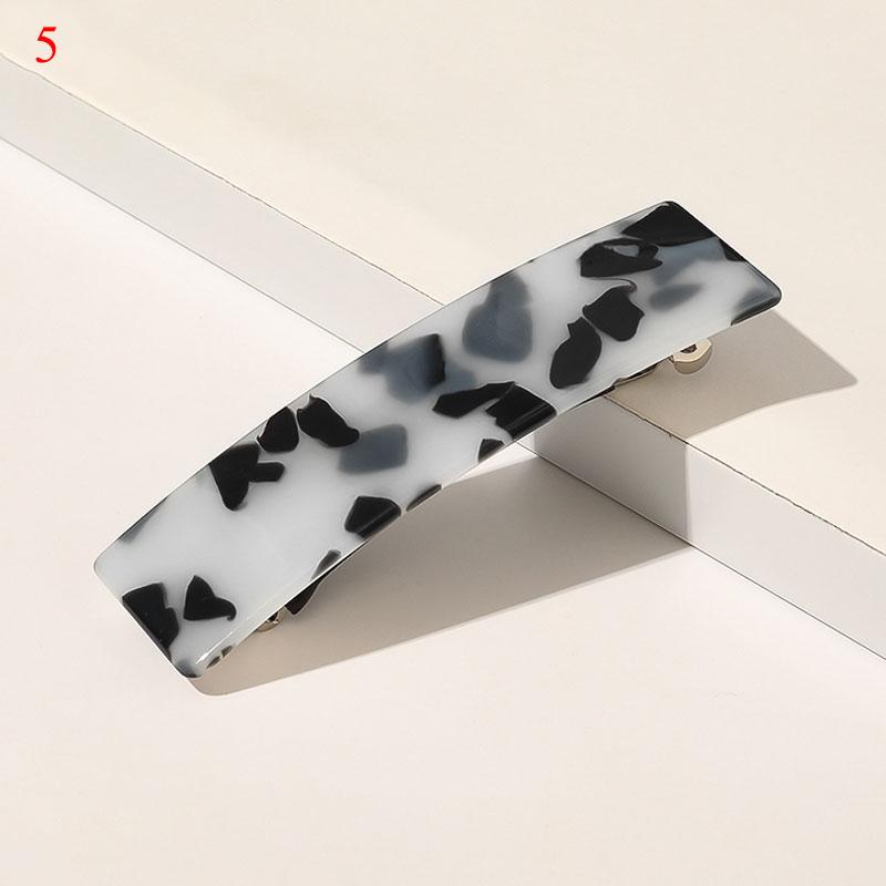 Vintage Quadratische Haarnadel Geometrisch Glitzer Haarspange Metall Harz Seiten Haarnadel Bunte Feder Haarspange für Mädchen Haaraccessoire