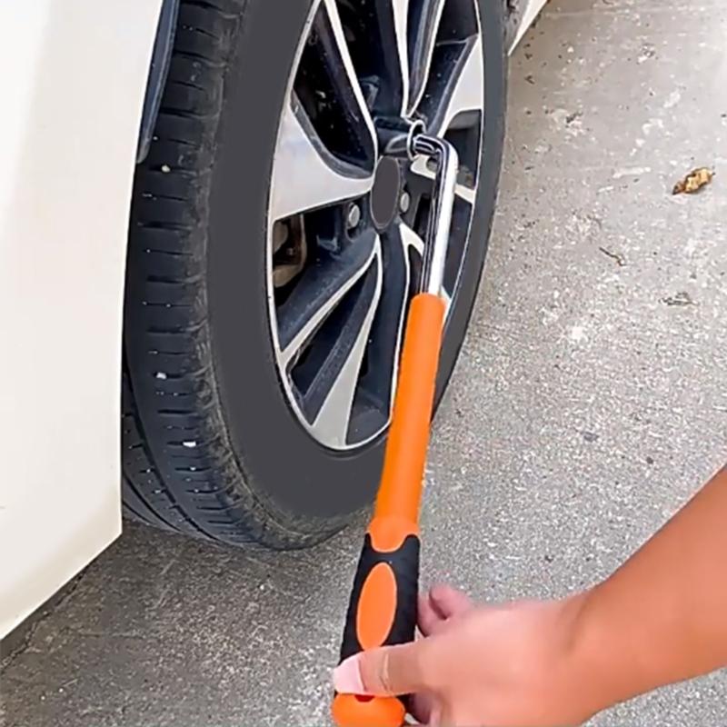 Multiple Size Extendable L Wrench Socket for Wheel Tires with Comfortable Grip Handle Auto Enthusiasts Car Maintenance