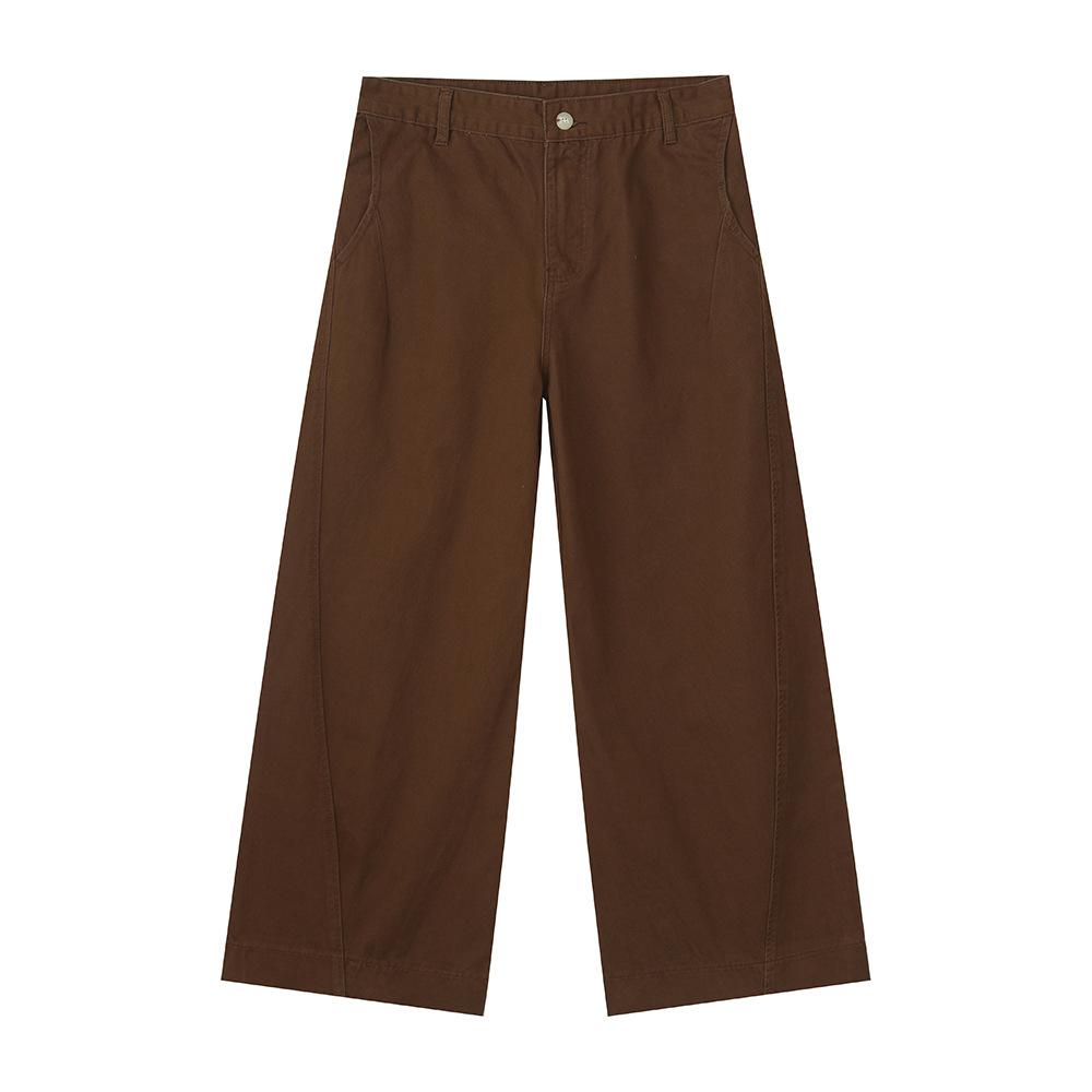 Classic Simple Plain Color Vibe Loose Straight Cotton Casual Jeans Tide