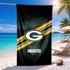 Green Bay Packers Quick-drying soft and absorbent beach towel—perfect for beach trips swimming outdoor camping and travel an essential beach item