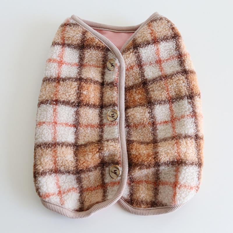 French Bulldog Red Plaid Vest Double Layer Casual for Chubby Dogs Corgi English Bulldog Pug