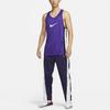 Nike Regata de Basquete Masculina Dri-Fit com Logo Icon Impresso Color Block Gola Redonda Pulôver Roxo DV9968-504
