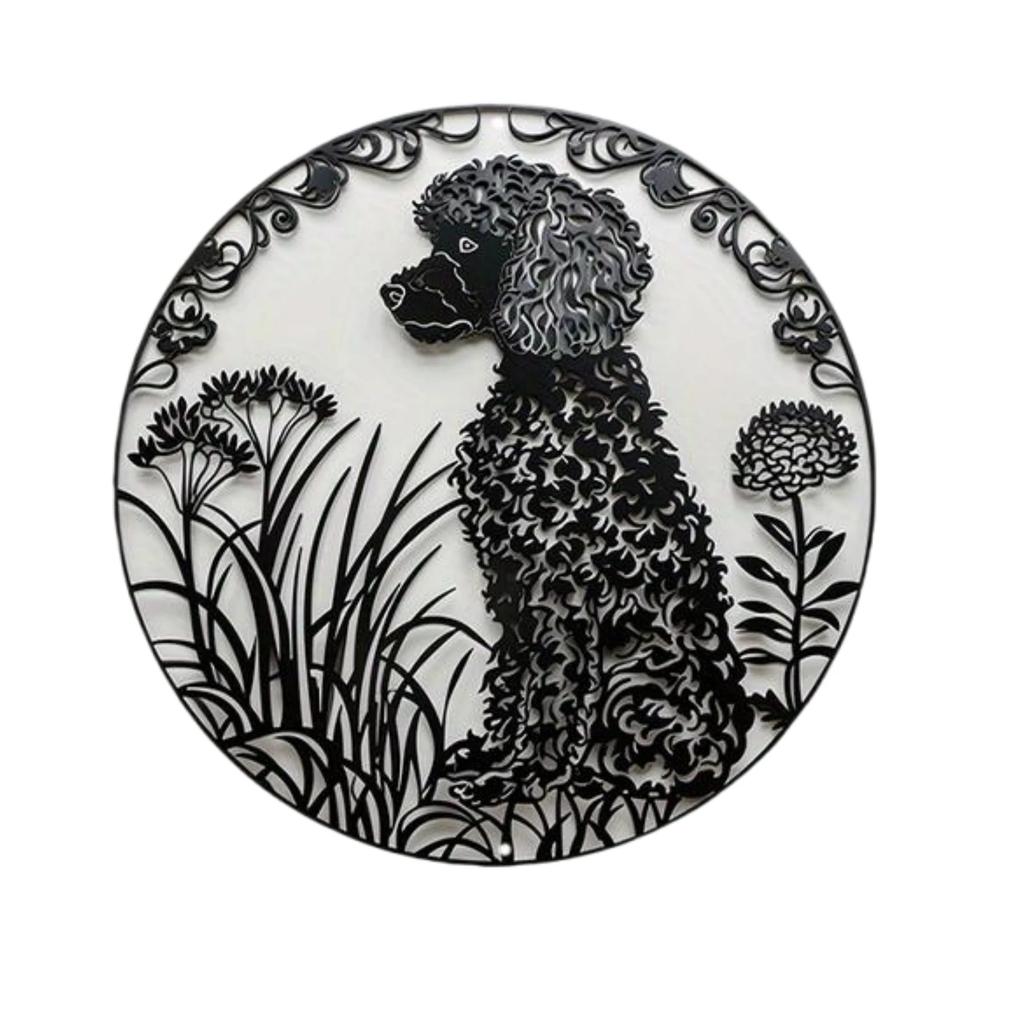 Round Metal Tin Sign Art Painting Wreath Decorative Plates Entrance Decor Gift Mask Theme For Bar Cafe Club Home Room Wall Decor