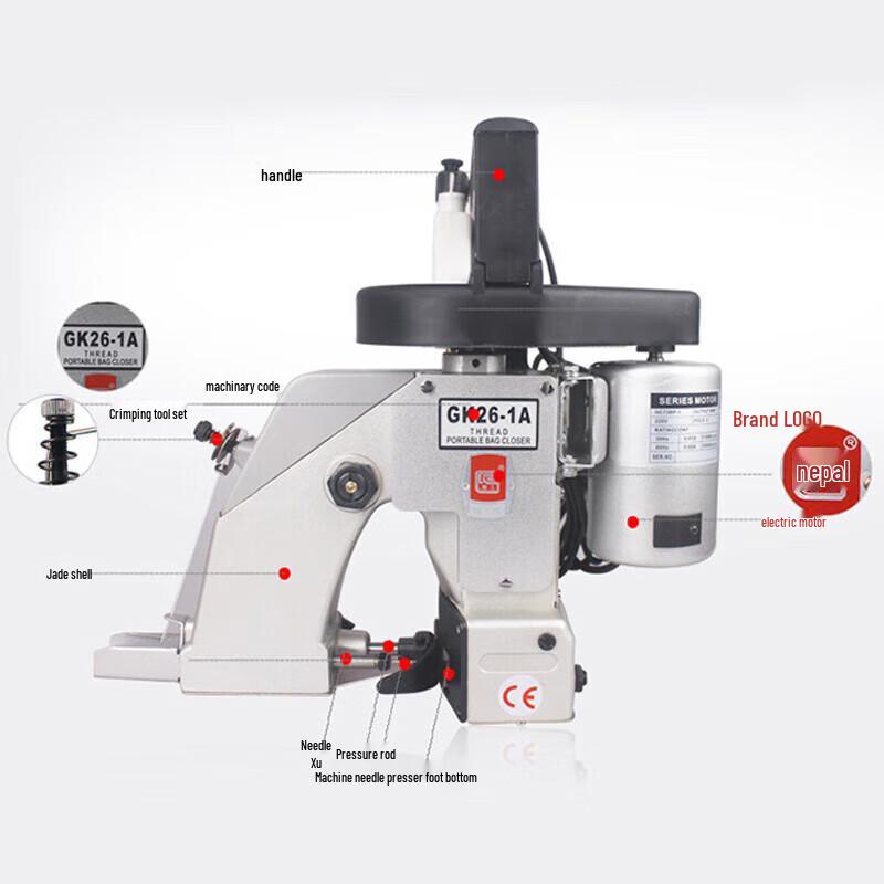 Portable Electric Bag Sewing Machine CN plug (adapter included)