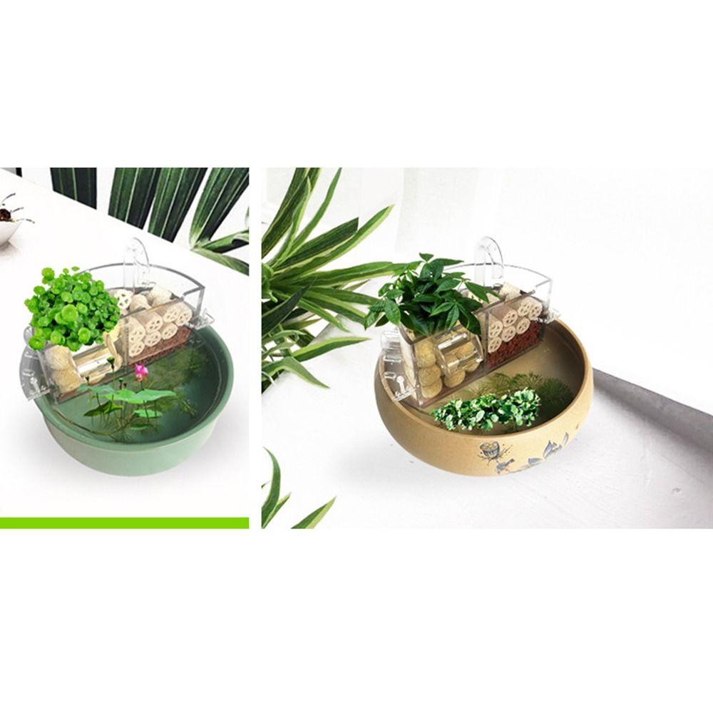 High Transparency Acrylic Fish Tank Top Filter Aquarium Water Purifier  Round Fish Tank