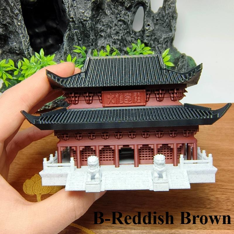 1Pc Micro Landscape 3D Printing Palace Building Ornament Desktop Aquascape Ancient Architecture Home Decoration Accessories