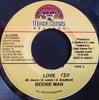 7inch Record BEENIE MAN - Love NONE Opera House 2005 Jamaica Reggae, Ska & Dub Used