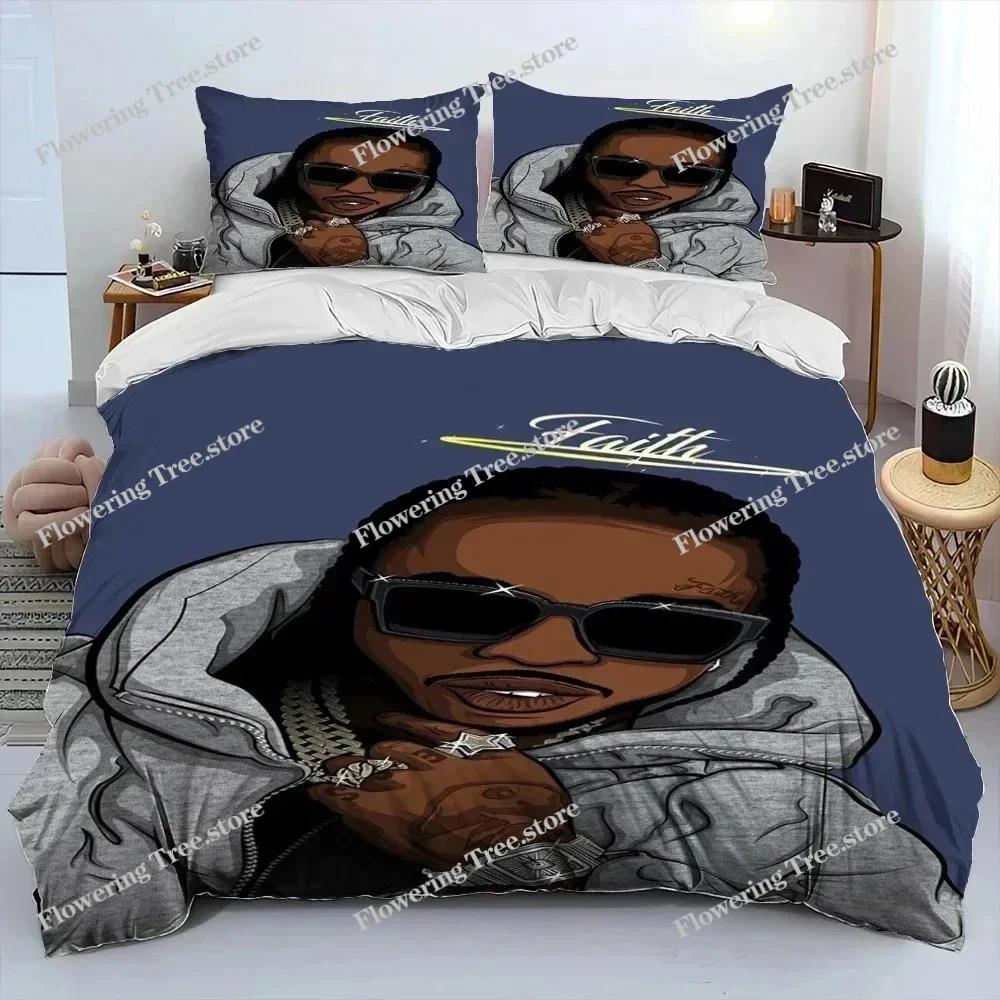 Hip Hop Art Rapper Legend Star Bedding Set Duvet Cover Bed Set Quilt Cover Pillowcase Comforter King Queen Size Boys Adult