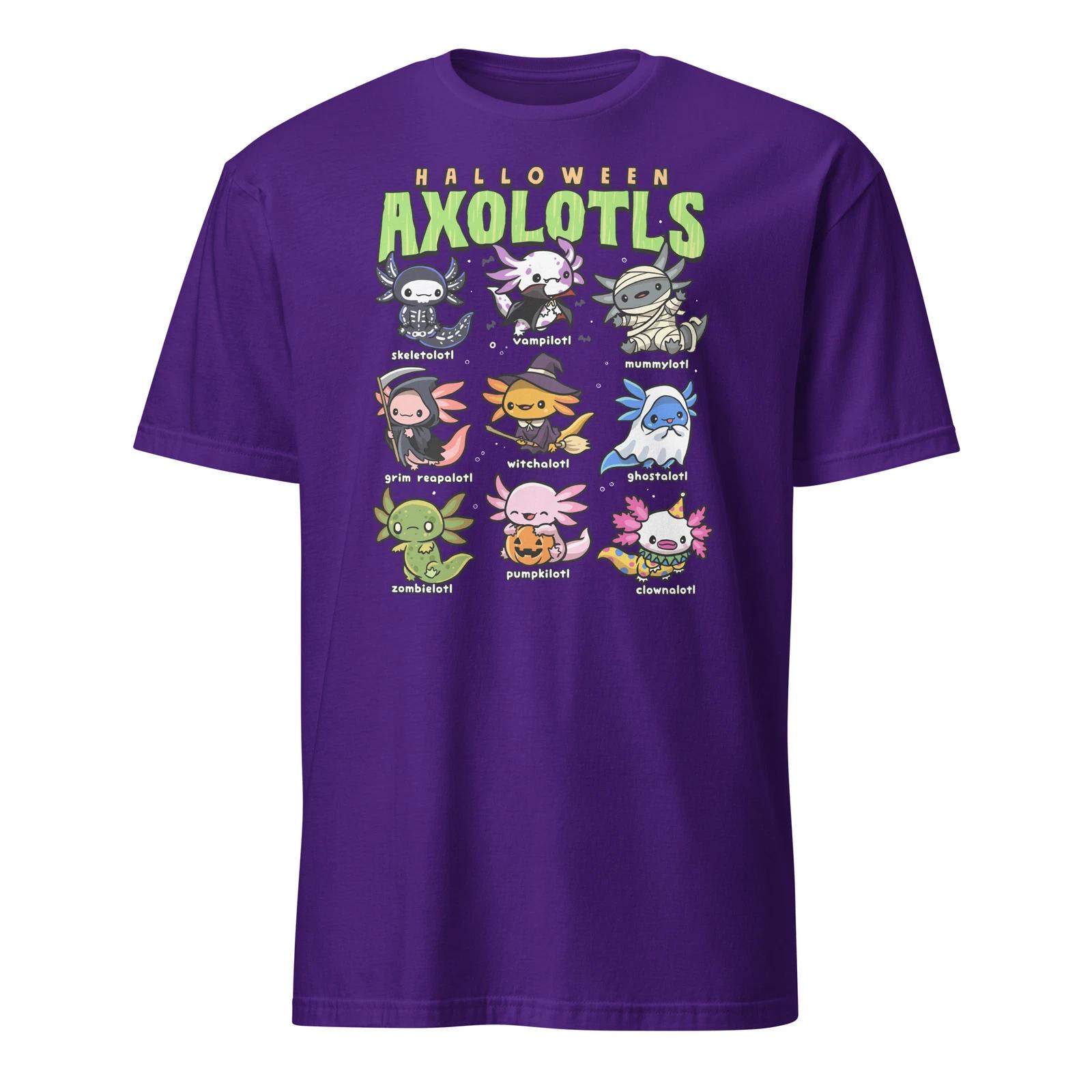 Halloween Axolotl Shirt Creepy Axolotls Trick or Treat Alotl T-Shirt Size S-3XL L