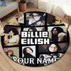 Billie Eilish Custom Name Round Area Rug,Carpet Rug for Living Room Bedroom Sofa Playroom Decor,Non-slip Floor Mat